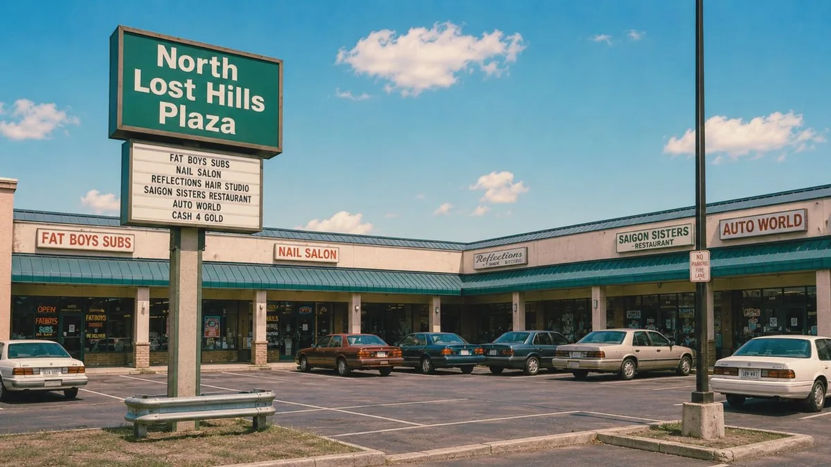 North Lost Hills Plaza, downtown