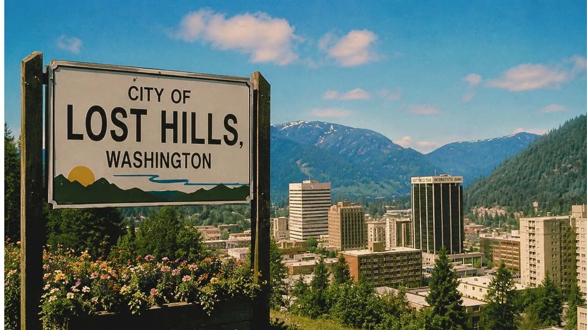 Lost Hills city sign, north entry